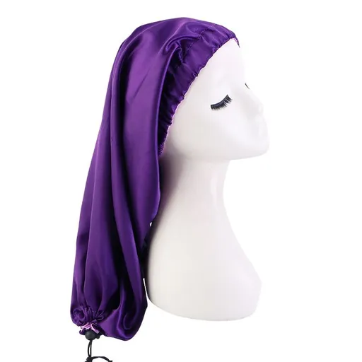 Extra Long Silk Hair Wrap for Sleeping - Night Sleep Bonnet for Curly Hair, Long Hair, Sleep Cap for All Hair Type
