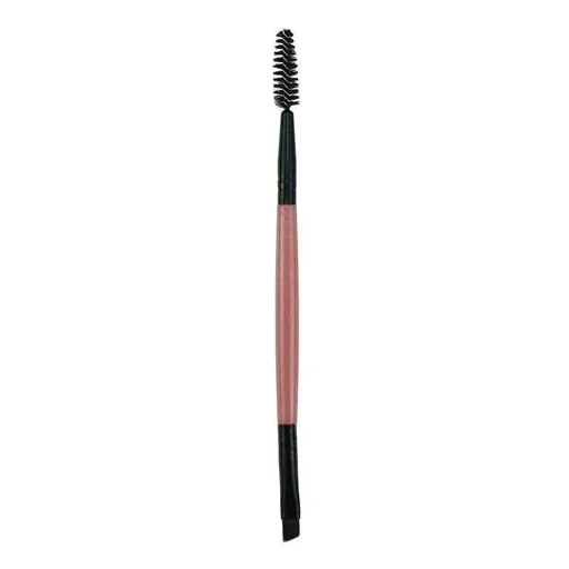Eyebrow Brush Dual-Ended Angled Cut Spoolie Brush 16cm Pink