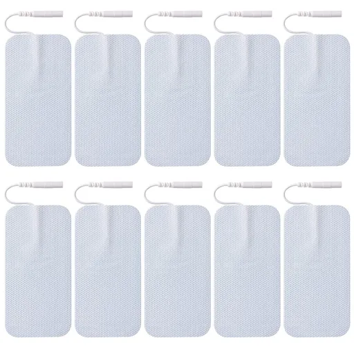 12 Piece Large Electrode Pads Reusable for Pain Relief and Muscle Stimulation White 5x9cm