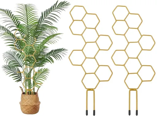 Climbing Plant Trellis 14 inch Metal Support for Vines Potted Plants and Flowers, Modern Design