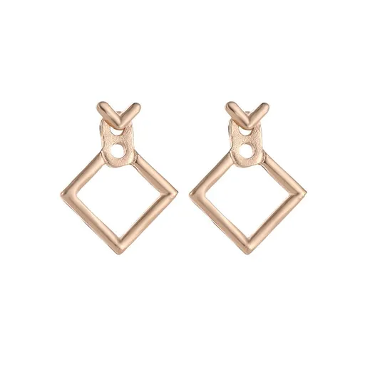 Fashion Jewelry Cute Stud Earrings Ms.Square Earrings Unique Design Small Geometric Earrings Ms. Gift Valentine'S Day Gifts（2pcs）