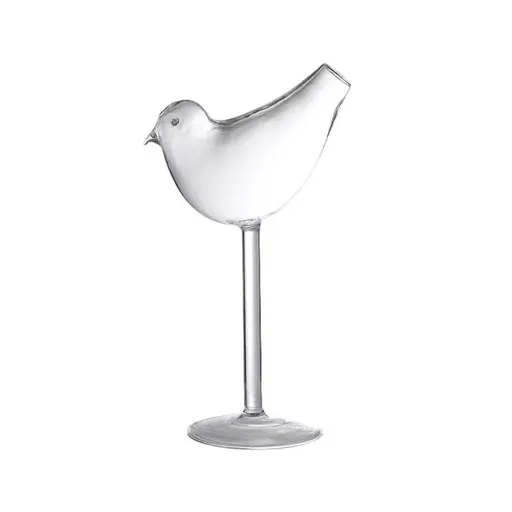 Cocktail glass bird shaped Martini glass transparent glass rose glass creative glass swan cocktail glass party wedding