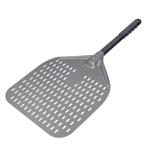 1 PCS Perforated Pizza Peel, Rectangular Pizza Turning Peel, Professional Anodized Aluminum Turning Pizza Paddle
