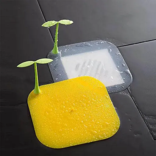 Little Bean Sprout Floor Drain Cover Anti-Odor Insect-Proof mat for Kitchen and Bathroom Mimic Silicone Floor Drain Cover