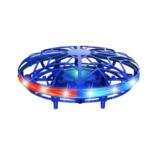 Hand-Controlled UFO Mini Drone with LED Lights & Obstacle Avoidance(blue)