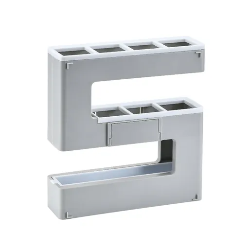 Umbrella Rack Detachable Drainable Cute Number Shape PS Material Wall Mounted Umbrella Holder for Home Grey