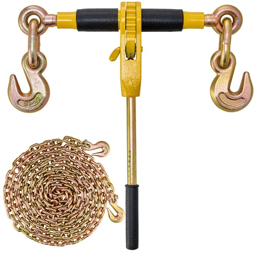 Ratchet Chain Binder 5/16"-3/8" Load Binders 7100 lbs w/ G80 Chains 4 Pcs