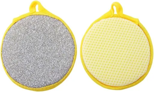 Dishcloth - Cotton dishcloths - Round sponge cloth - Kitchen dishcloth - Pack of 6 - Cleaning various surfaces, washing dishes, washing pans
