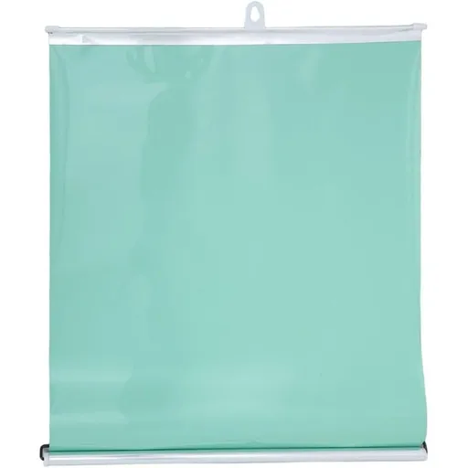 Suction Green 40x125cm Blackout PVC Roller Shade with Metal Cup for Bedrooms and Apartments