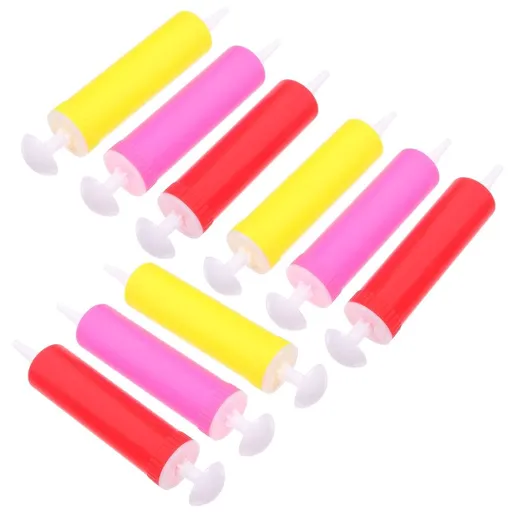 Party Supplies Manual Air Pump Portable Plastic Balloon Inflator 10pcs 6.5x1.2x1.2in for Events and Decorations