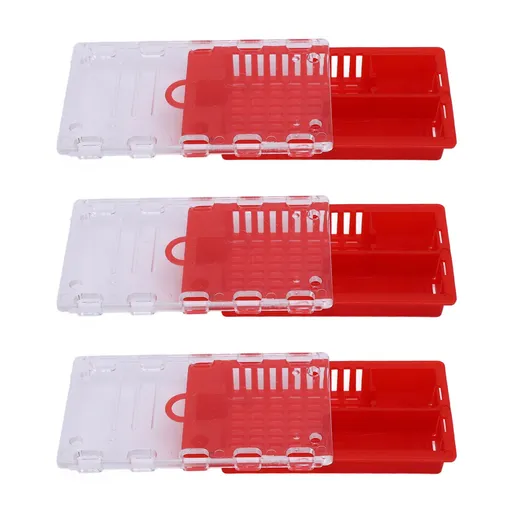 10pcs Queen Bee Cage Plastic Queen Bee Transporting Catcher Beekeeping Supplies Beekeeper Equipment Red