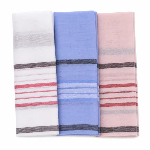 3x Mens Handkerchiefs 100% Cotton Ladies Mix Hanky Pack 30x30cm