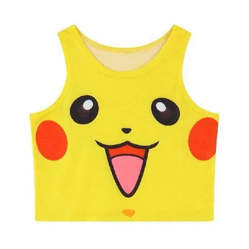 Hod Health & Home Pocket Monster Crop Tops - Tan - Pikachu