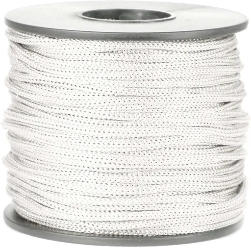 Nylon Satin Cord, 2mm 50 Yards Braided Lift Shade Cord for Necklace Bracelet String Cord, Blind Shade, Trim and Shoelaces (White)