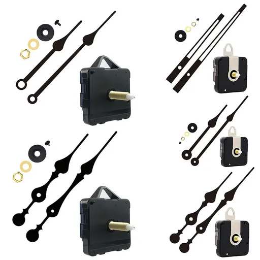 Quality Silent Quartz Diy Mechanism Movement Kit Large Long Hands Clock Movement High Torque Wall Clock Accessories Black E Smile Home D