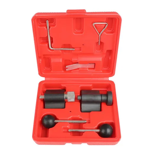 7‑Pieces Engine Timing Belt Locking Tool Kit, Crankshaft & Camshaft Fixing Tool Set for VW Audi, Professional Auto Repair Tool with Hard Storage Case