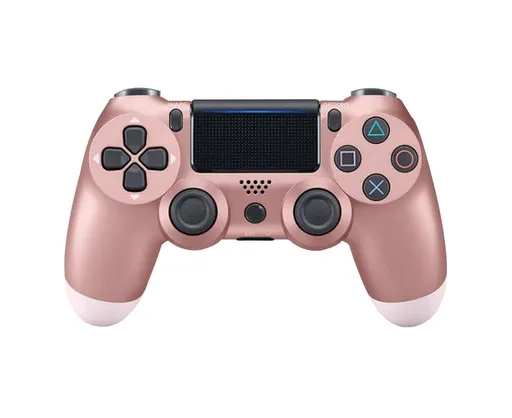 Wireless Game Controller Ps4 Controller Bluetooth Dual Head Head Handle Joystick Game Pad For The Game Console 4 - Rose gold