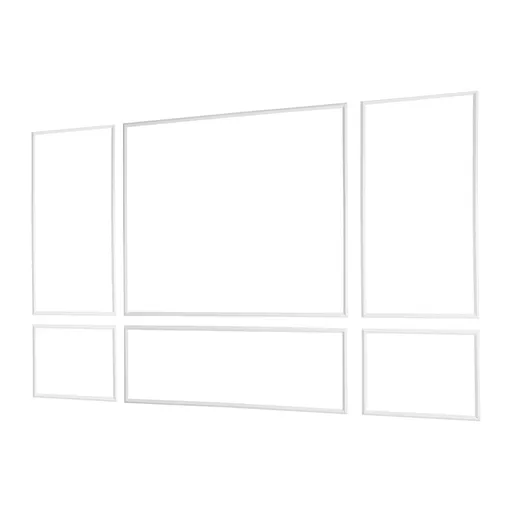 Wall Molding Wainscoting Panels Kit Lightweight Paintable Polystyrene Easy to Install Accent Wall Trim White 79x160 cm 79x61 cm
