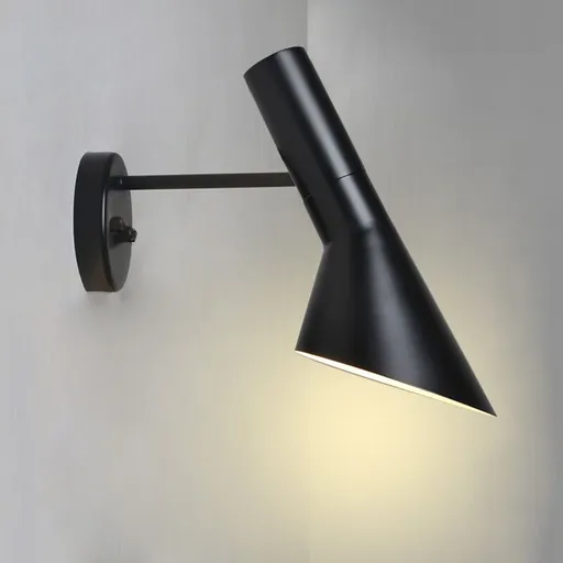 Modern Wall Light with Switch Adjustable E27 Reading Lamp Black