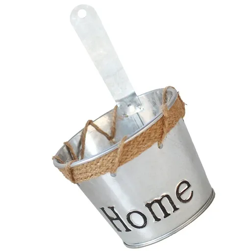 Silver Iron Wall Hanging Planter for Home Storage and Garden Decor