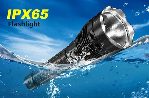 LED diving flashlight, high-lumen flashlight, 26650 battery flashlight, professional diving flashlight, multi-mode flashlight, anti-slip flashlight, underwater torch, outdoor lighting, Australia - Black - Size 白光