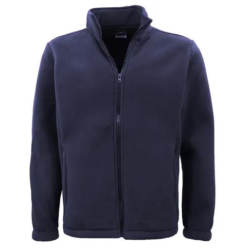 Mens Thick Zip Up Jumper w Sherpa Fur Lined Sweatshirt Winter Unisex Jacket Coat, Navy, XL