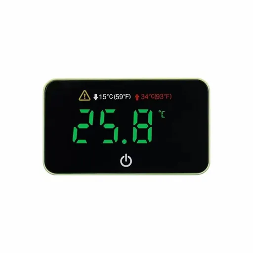 2pcs Aquarium Digital Thermometer with LED Touch Screen - Stick-on Fish Tank Thermometer for Betta Tanks， Cordless Waterproof Sensor