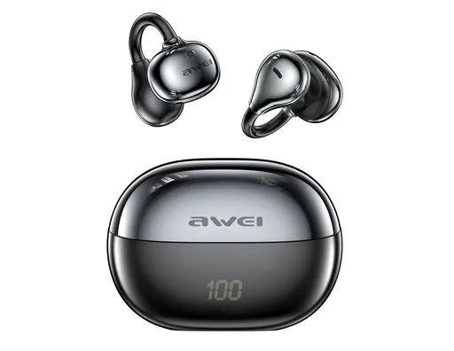 AWEI TZ50 Open Ear Wireless Earbuds with LED Power Display,black