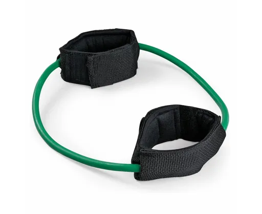 Leg Resistance Band Exercise Cord with Non-Slip Padded Ankle Cuffs - Green