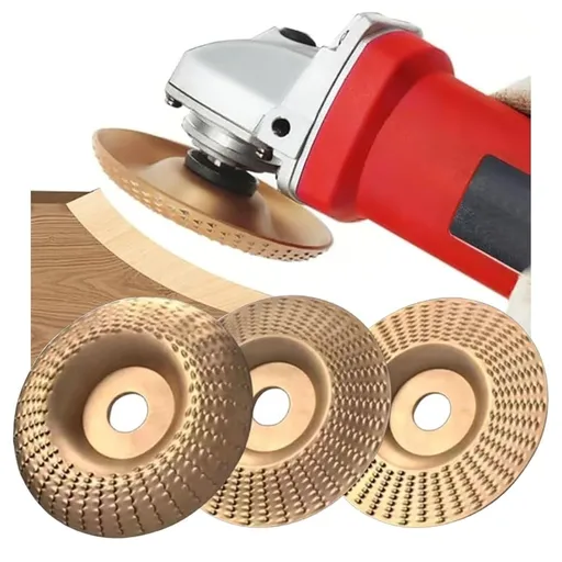 Pro-Grade Wood Cutting Discs, 3Pcs Stump Grinder for Wood Carving, Woodworking Angle Grinder Attachment Curved Bevel Design - Engraving Polishing Tool Set