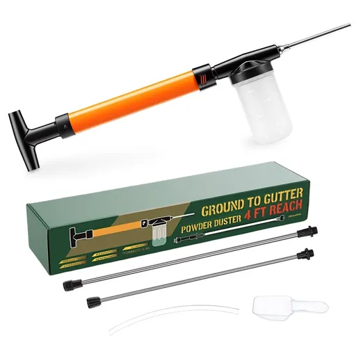 Diatomaceous Earth Powder Duster with 3 Mode Powder Dispensing Control No Clogging Or Jamming for Garden Orchard Lawn