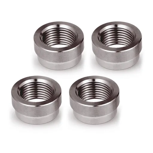 4 Pcs O2 Sensor Bung, 304 Stainless Steel M18x1.5 O2 Bung Weld in, Oxygen Sensor Bung Stepped Style