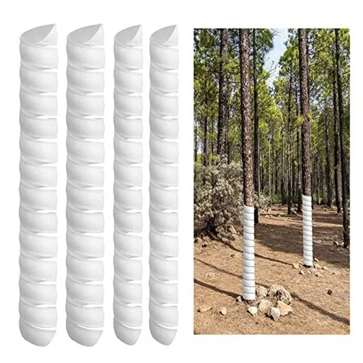 Tree Trunk Protector Wraps - Bark Guard Tape for Fruit Trees, 4 Pack Spiral Wound Tree Tube Cover - Garden Shield for Winter Weather Weed Protection Outdoor Use