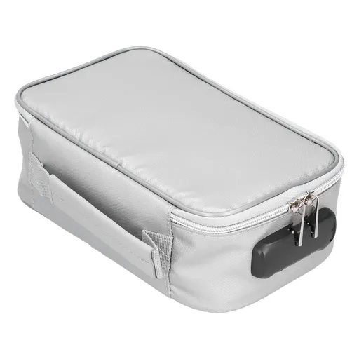 Fireproof Document Bag with Lock Portable Small Fireproof Document Bag for Home Office TravelSilver