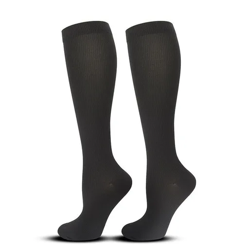 Flat Panel Dark Gray Compression Calf Socks Size L/XL (39-42) | Christmas Premium Stain-Resistant Gift | Flat Dark Gray Compression Socks for Work & Sports