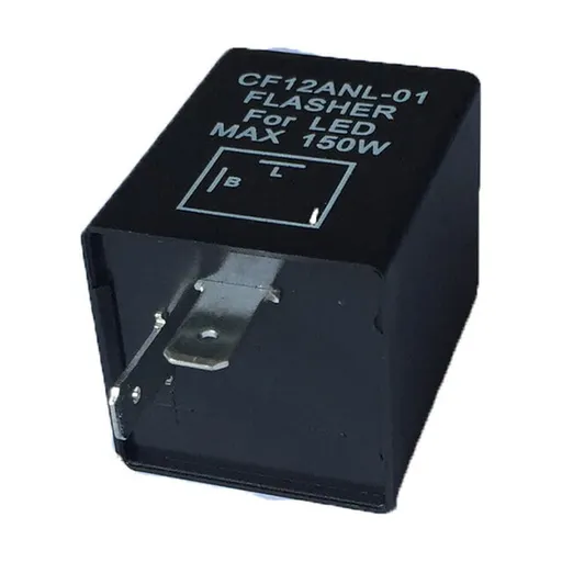 Warning LED Flasher Black 1Pcs Plastic
