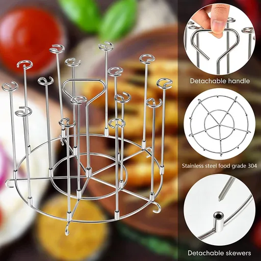Skewer Stand,304 Stainless Steel,compatible with pot 8 Quart Air Fryer and 8 Quart Accessories (6.2X8.7)