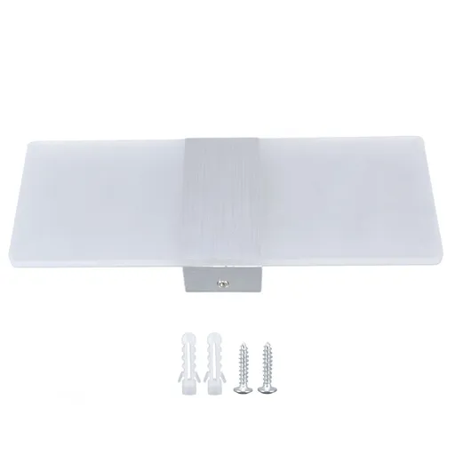 LED Wall Lamp 6W Acrylic Wall Light 360° Luminous High Brightness Preservative Up Down Lights for Bedroom Canteen 90‑265VSilver