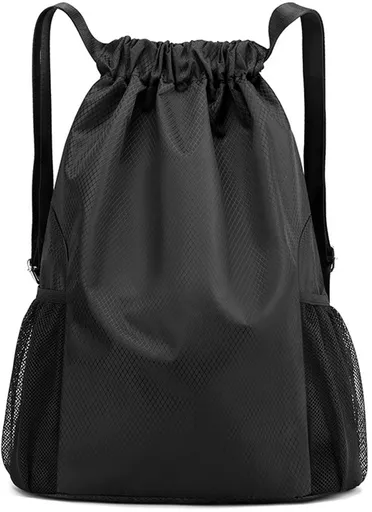 47*38*18cm - Drawstring bag - Drawstring backpack - large unisex sports backpack - with drawstring - gym bag - with two side pockets - backpack - sports bag - waterproof Oxford fabric backpack - waterproof travel bag - for beach, school, yoga, travel