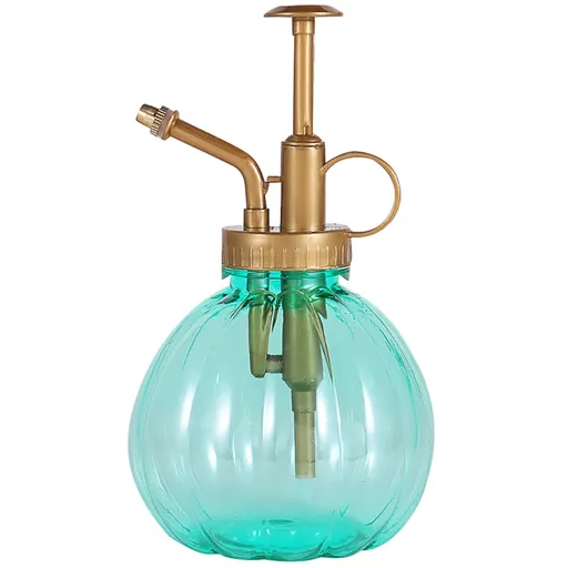 Plant Mister Spray Bottle, 350ML Vintage Pumpkin Style Decorative Plant Atomizer Watering Can Pot with Top Pump for Indoor Potted Plants Flowers Green