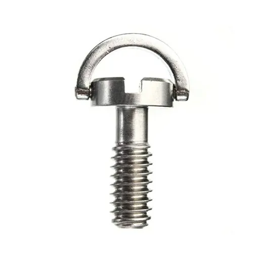 Stainless Steel Flat Head D Shaft D Ring 1/4" Mounting Screw Adapter for Camera/Tripod/Monopod/QR Quick Release Plate(Type 2)