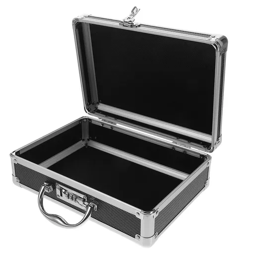 Portable Aluminum Alloy Toolbox with Handle Large Capacity Storage Organizer
