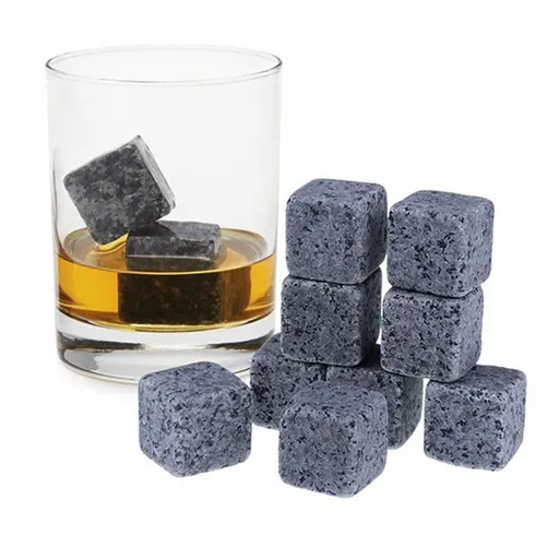 Whiskey Stones 9-pack, Grey Whiskey Ice Cubes