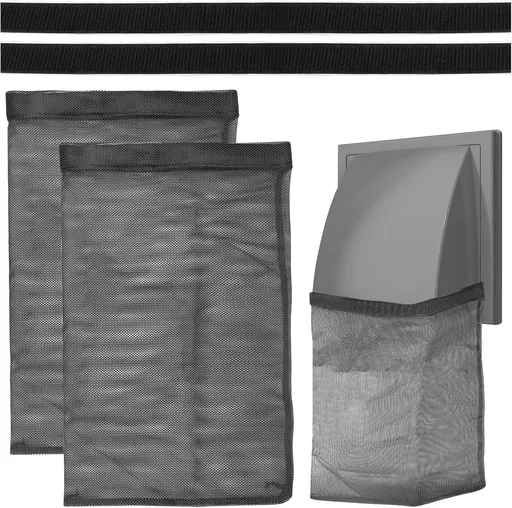 2Pcs Dryer Vent Lint Bags Lint Traps, Dryer Lint Trap Dryer Lint Catcher Lint Bag for Outdoor Dryer Vent, 15.35 X 9.84 Inch Exterior Dryer Vent Cover Capturing Lint and Dust for House(Black)