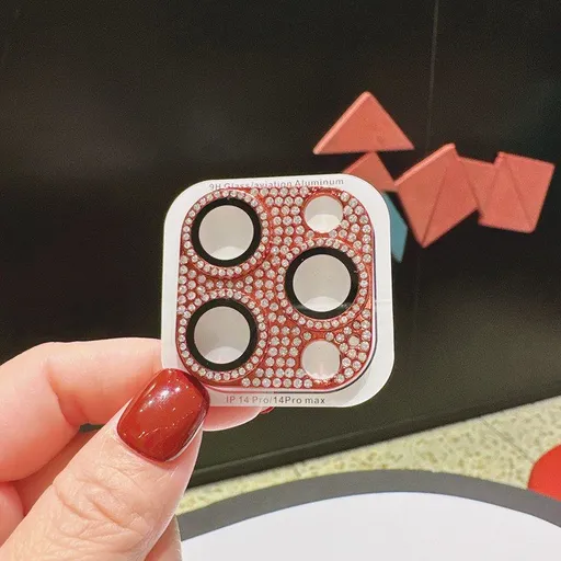 Yixi Camera Lens Protector iPhone 17 Pro Diamond Frosted [integrated all-inclusive diamond lens film] red iphone 11promax