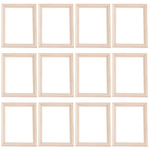 12pcs Miniature House Accessories with Wood Photo Frame for Art Decoration