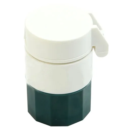 3 in 1 Pill Crusher and Cutter with Storage Compartment, Tablet Grinder and Splitter for Small or Large Pills, Green, 1.57" x 2.36"