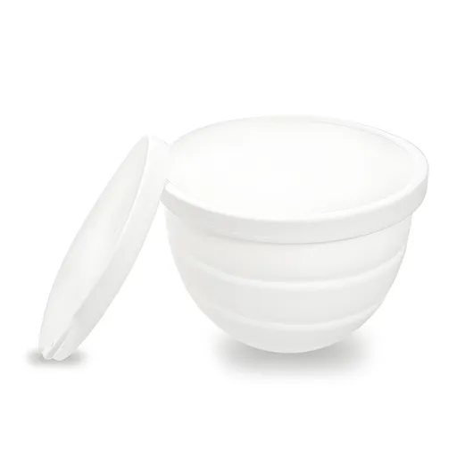 Silicone Bowl Liner for 4.5–5-Quart Stand Mixer – Food-Grade, Collapsible, Non-Stick Replacement Inner Bowl with Lid, Dishwasher Safe, Oven & Fridge Ready (White)