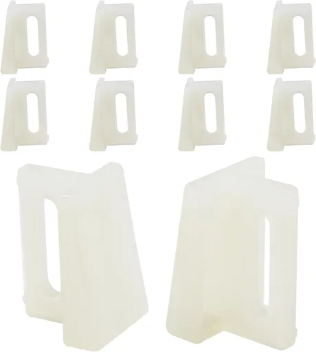 10 Pack Pocket Door Guide Bottom, Jamb Mounted Sliding Door Guides Replacement Kit with Screws (1.125 Inch, White)