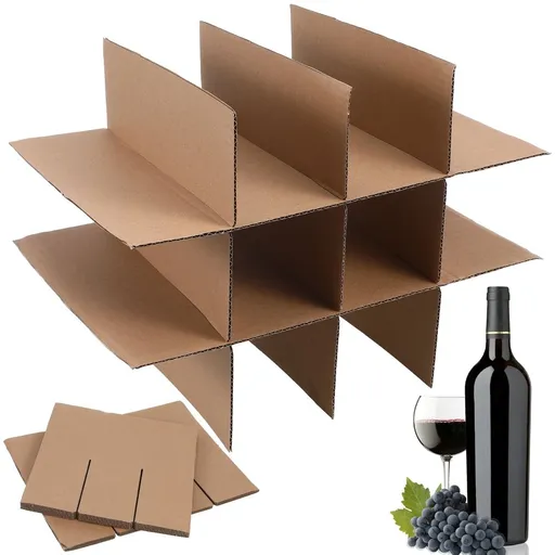 5 Pack Glass Dividers for Moving Boxes, Protective Shipping Inserts for Fragile Items, Packaging Separators